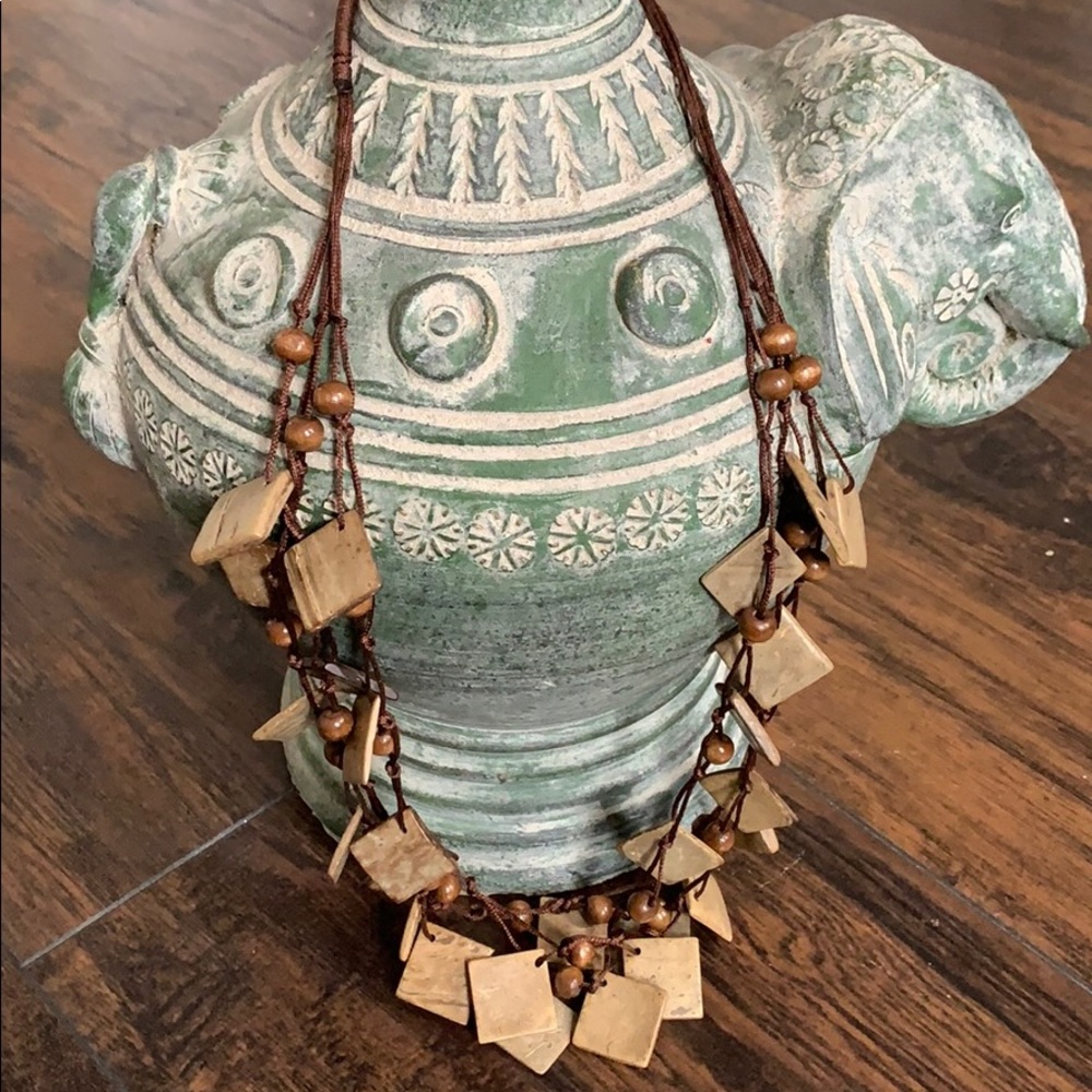 Wooden layered necklace